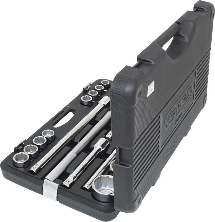 Immagine prodotto KS Tools Set di chiavi a bussola da 1/4", 21 T., esagonali esterne, in pollici, cromate satinate opache (3/4")