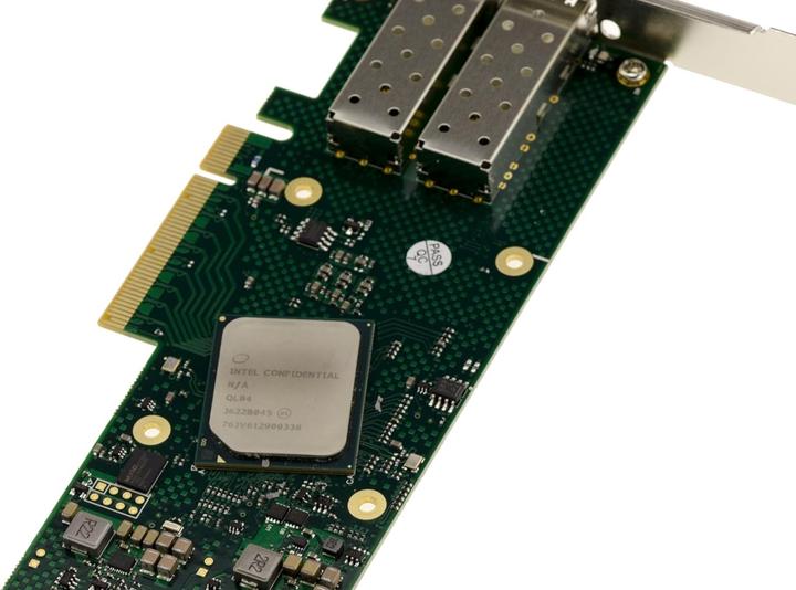 Actual product image Kalea-informatique 2-Port PCIe Fibre SFP+ LAN Controller Card with Intel Chipset - 10GbE Ethernet Network Adapter (Mini PCI Express)