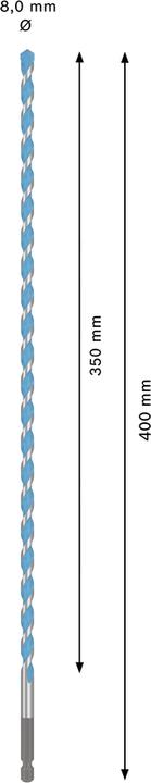 Produktbild Bosch Professional Zubehör Expert HEX-9 Multi Construction Bohrer, 8 x 350 x 400 mm (8.00 mm)