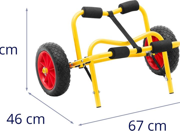 Produktbild MSW Kajakwagen Bootswagen Kajak Kajak-Wagen Kajak-Transport-Wagen faltbar 75 kg