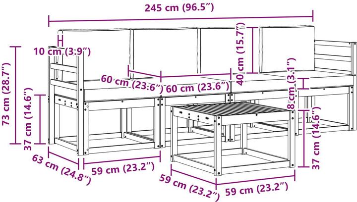 Produktbild vidaXL Outdoor-Sofa