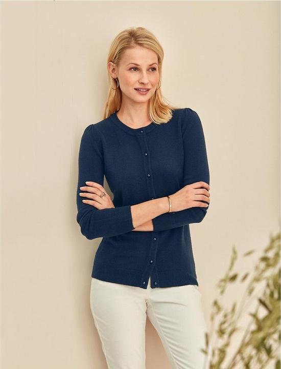 Produktbild Anne Weyburn Cardigan mit rundem Ausschnitt und Knopfleiste (40)