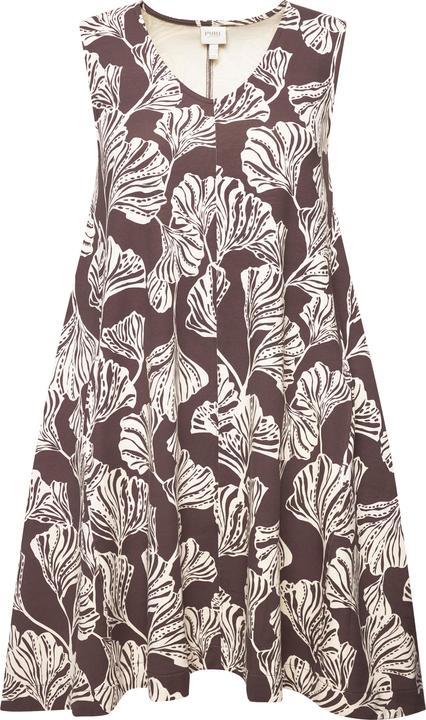 Produktbild Ulla Popken Sweatkleid, Blätter, V-Ausschnitt, ärmellos (54)