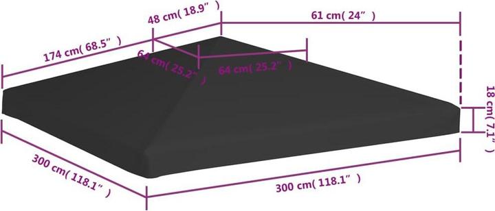 Produktbild vidaXL Averie (300 cm, 300 cm)