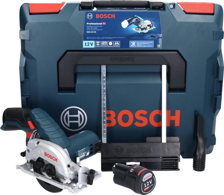 Actual product image Bosch Professional Bosch GKS 12V-26 Professional cordless circular saw 12 V 85 mm + 1x rechargeable battery 2.0 Ah +