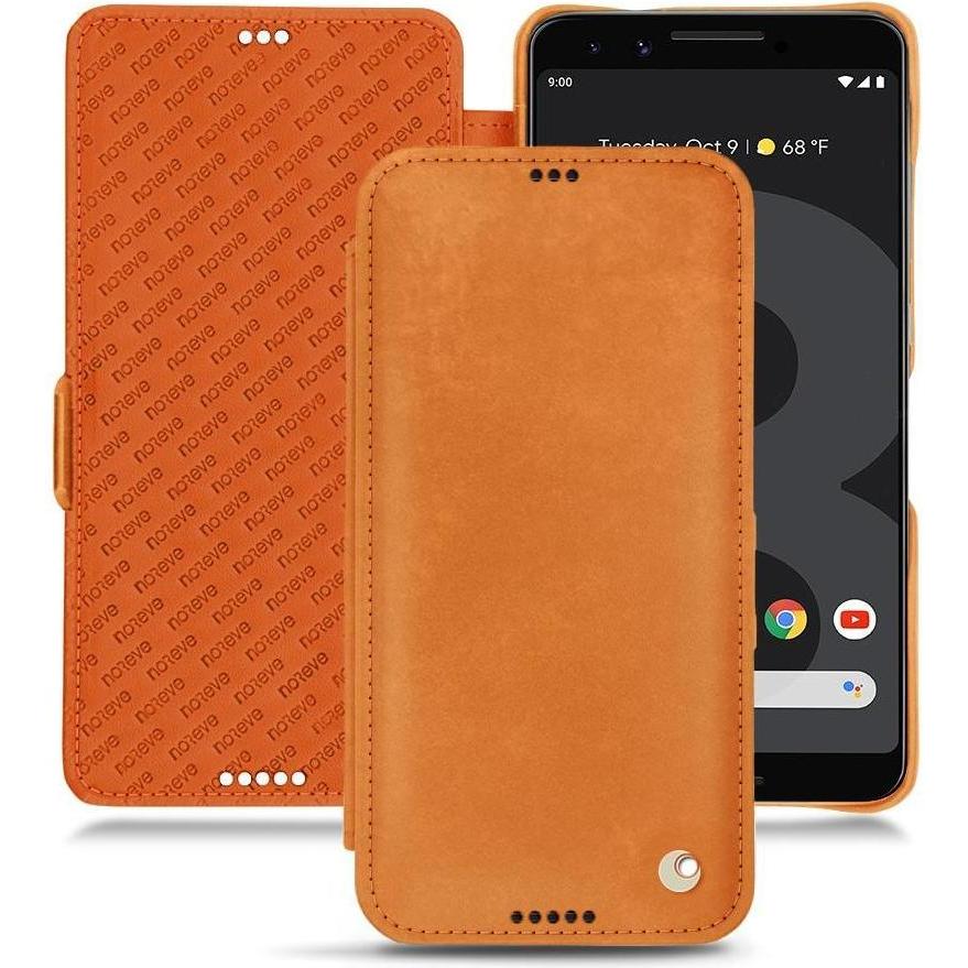 Noreve Lederschutzhülle horizontal (Google Pixel 3 XL), Smartphone Hülle, Orange