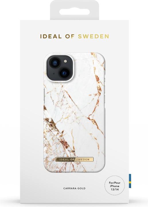 Produktbild iDeal Of Sweden Designer-Cover Carrara Gold (Apple iPhone 13, Apple iPhone 14)