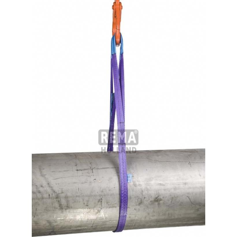 Rema, Nastro trasportatore, 1211037 S1-PE-3M Polyester Hebegurte mit verstärkten Schlaufen 3 mtr. 1000 kg