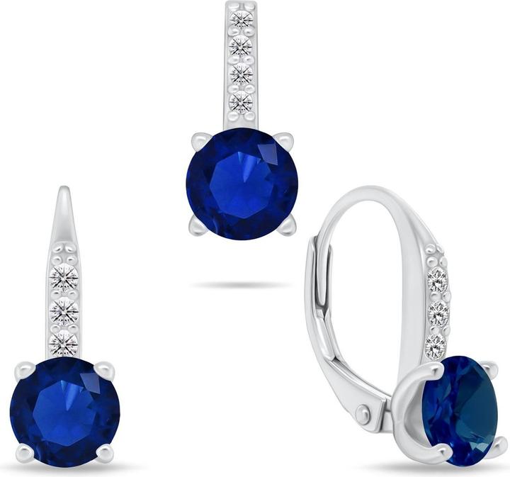 Immagine prodotto Brilio Silver - Elegant silver set with zircons SET274WB (pendant. dangle earrings) (Argento)