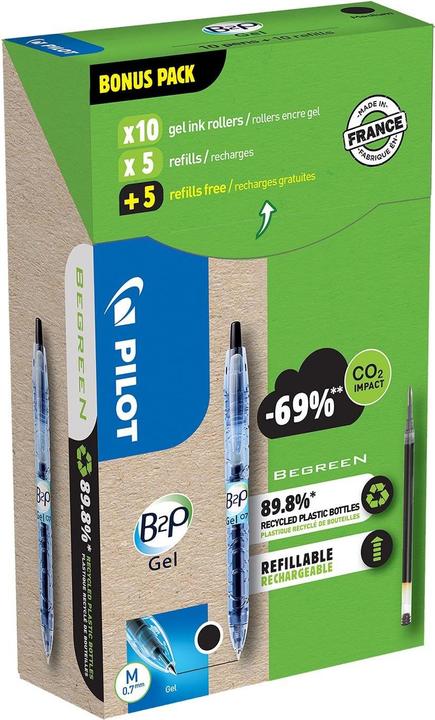 Actual product image Pilot Begreen B2P Gel Greenpack 10+10 Refills (10x)