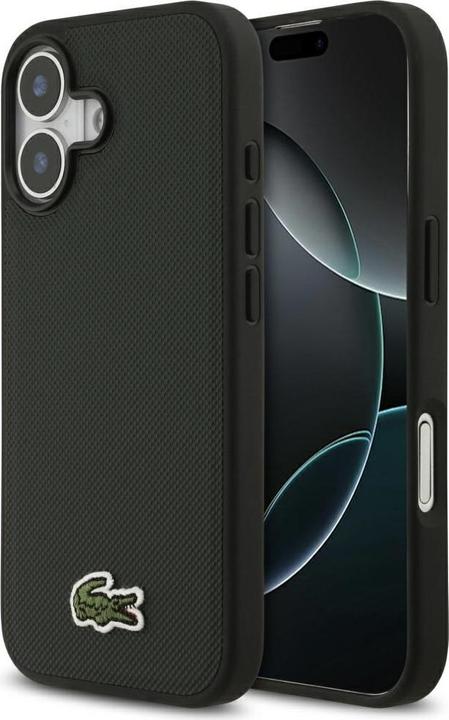 Lacoste Iconic Petit Pique Woven Logo MagSafe case for iPhone 17 sinople (Apple iPhone 17)