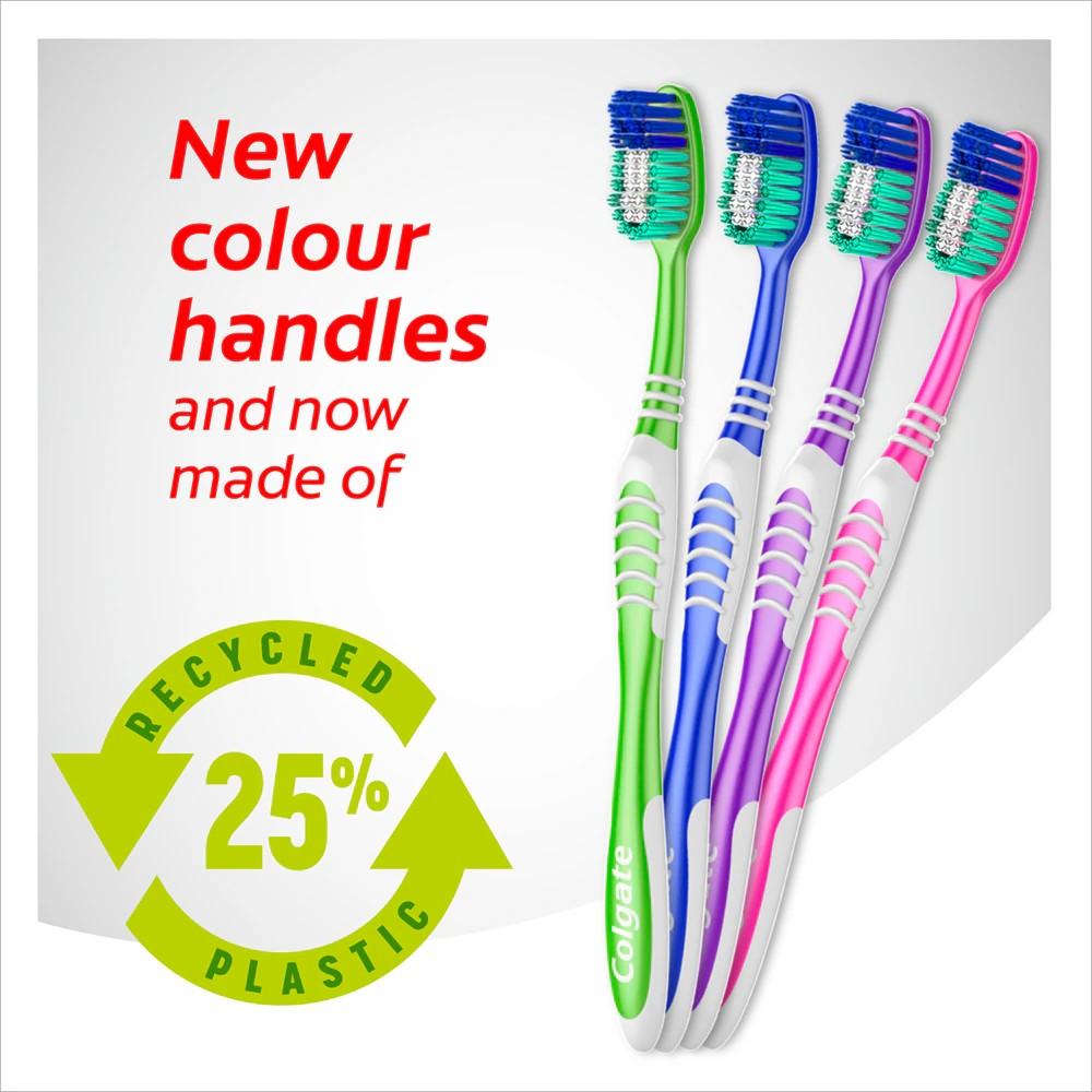 Colgate, Spazzolino manuale, Szczoteczka DUO Extra Clean Średnia 2szt (Medio, 2x)