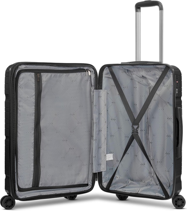 Produktbild D&N Travel Line 4300-Plus 4 Rollen Kofferset 3-teilig mit Dehnfalte (1910 l, XL (ab 115l))