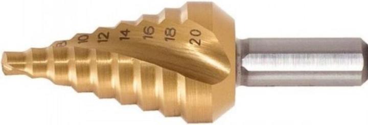 Actual product image KS Tools HSS-TiN step drill, extra short (up to 20 millimetres)
