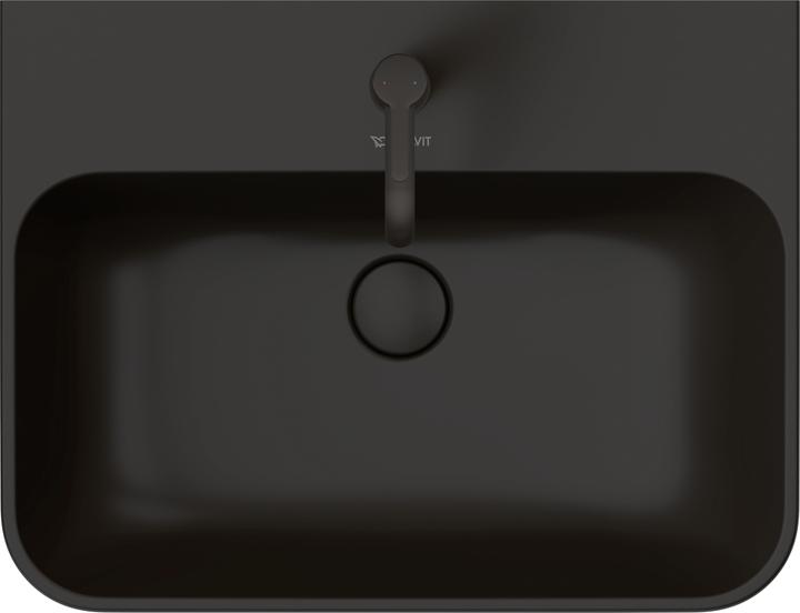 Actual product image Duravit Countertop basin HAPPY D.2 PLUS m ÜL m HLB 600x460mm 1 HL anthracite matt (460 mm, 600 mm)