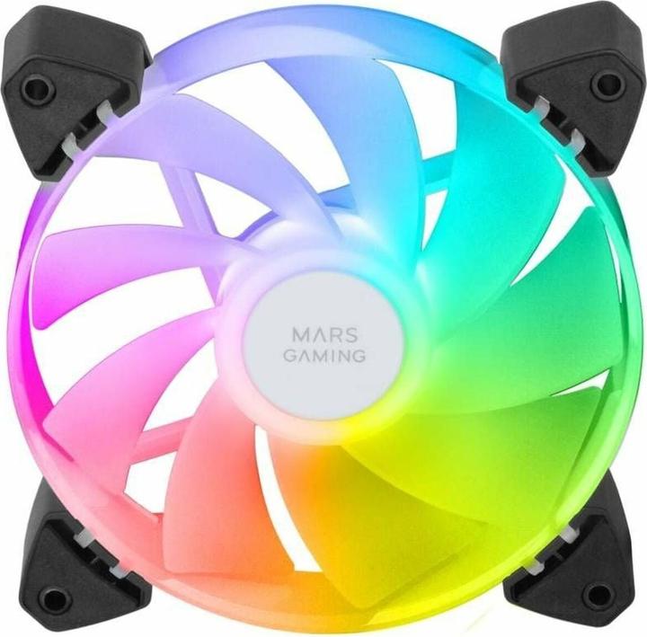 Mars Gaming Lot De 3 Ventilateurs Boitier Mf-3ar RGB - 12cm (Noir) (120 mm, 3x)