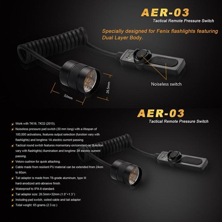 Actual product image Fenix Cable switch AER-03 for TK16, TK32