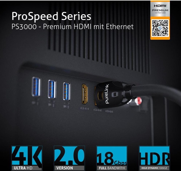 Actual product image Purelink HDMI (Typ A) — HDMI (Typ A) (3 m, HDMI)