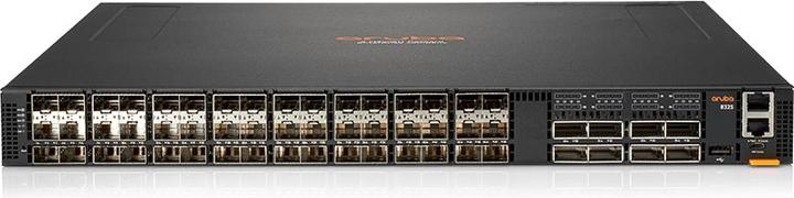 Actual product image Aruba HPE Networking 8325-48Y8C 48p 25G SFP/+/28 8p 100G QSFP+/28 BF 6 Fans 2 PSU Bundle US en (48 ports)