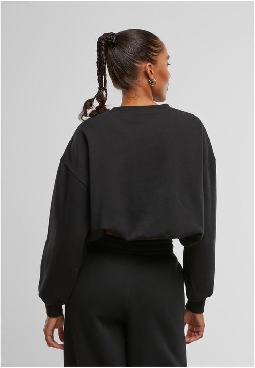 Produktbild Urban Classics Ladies Cropped Gathered Sweatshirt black M (M)