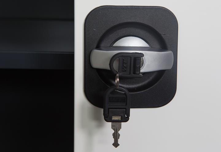 Produktbild Jet-Line Stahlschrank Moskau dunkelgrau weiss (90 x 40 x 180 cm)