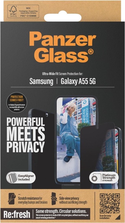 Actual product image PanzerGlass Privacy (1 Piece, Samsung Galaxy A55)