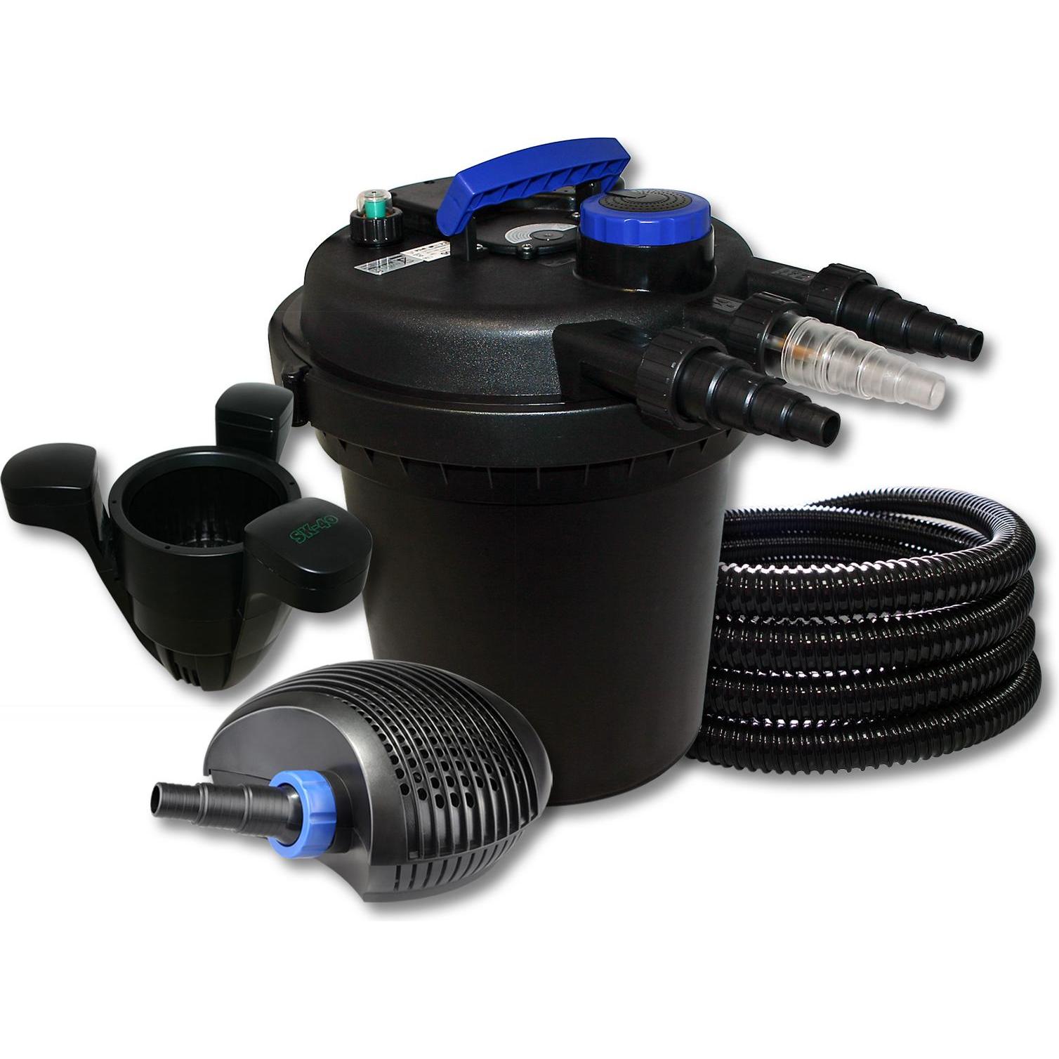 Thumbnail - SunSun, Brunnen + Gartenteich, DruckteichfilterSet 6000l 11W UVC,40W ECO Pumpe 25m Schlauch Skimmer SK40