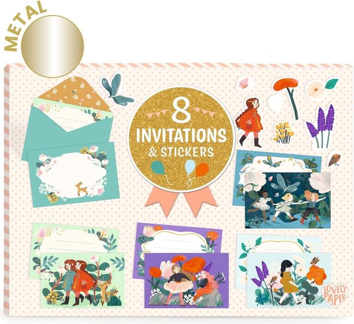 Produktbild Djeco Einladungskarten-Set Gartenfreundinnen