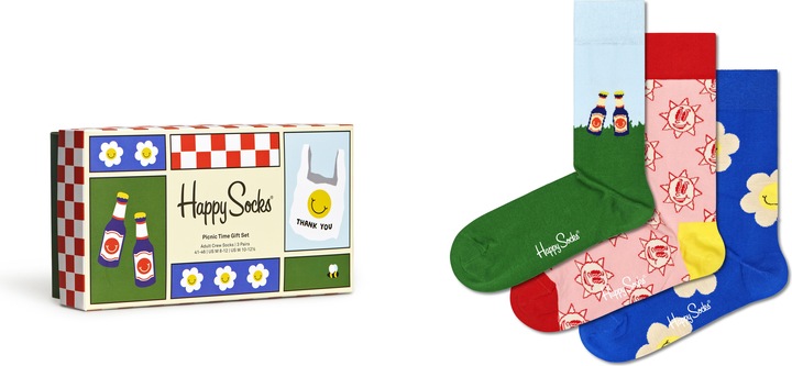 Actual product image Happy Socks Picnic Time Gift Set (pack of 3, 41 - 46)
