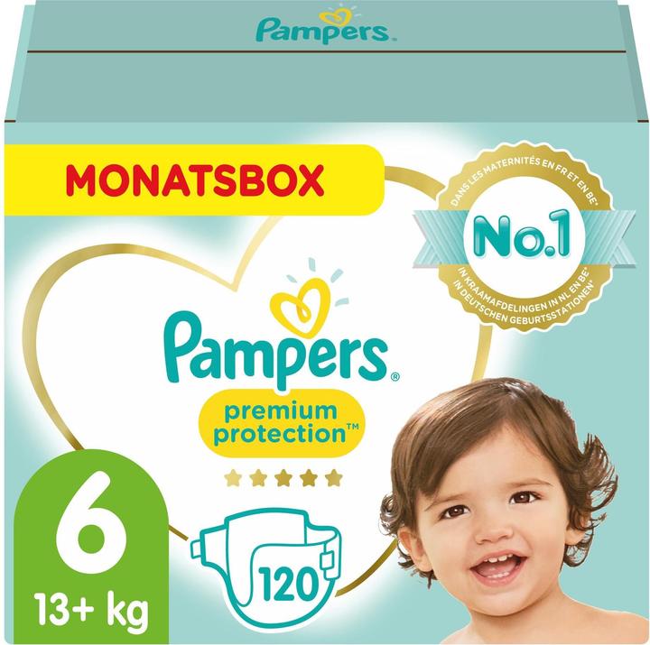 Immagine prodotto Pampers Protezione Premium (Dimensione 6, Pacco mensile, 120 Pezzo/i)