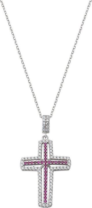 Immagine prodotto Amen Collana con doppia croce (Argento 925, 40 - 45 cm)