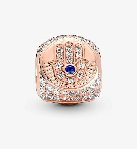 Produktbild Pandora Charm Hamsa, Allsehendes Auge & Feder (Roségold plattiert, Metalllegierung)