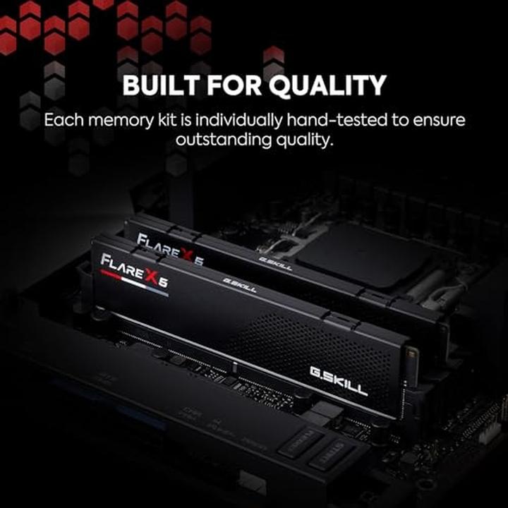 Productafbeelding G.Skill DDR5 PC 6000 CL32 KIT 32-GX2-FX5 MT/s (2 x 16GB, 6000 MHz, DDR5 RAM, DIMM 288 pin)