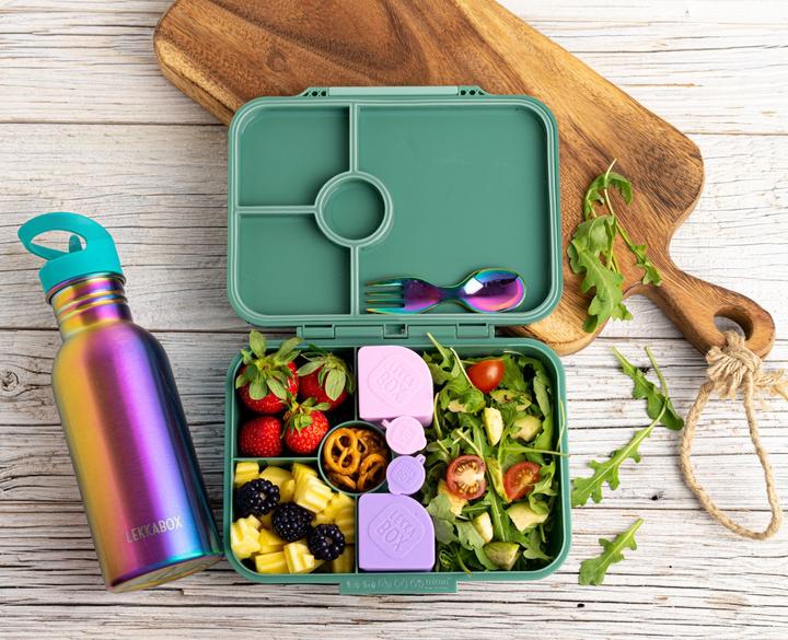 Produktbild Lekkabox Classic Lunchbox mit 4 Fächern & Trenner, forest