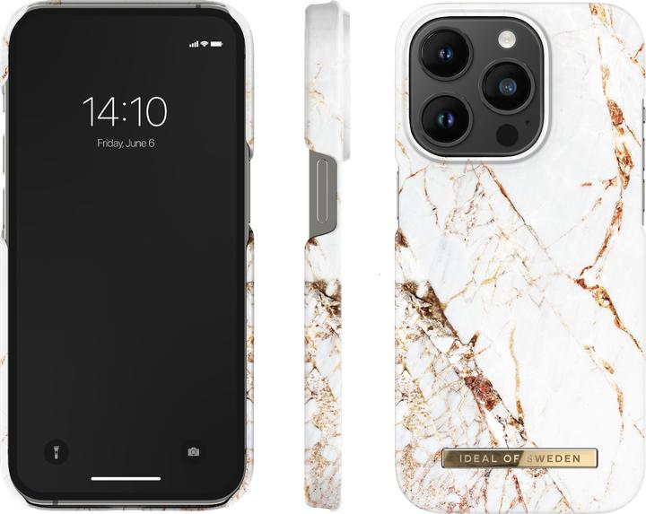 Produktbild iDeal Of Sweden Designer-Cover mit MAGSAFE Carrara Gold (Apple iPhone 14 Pro)