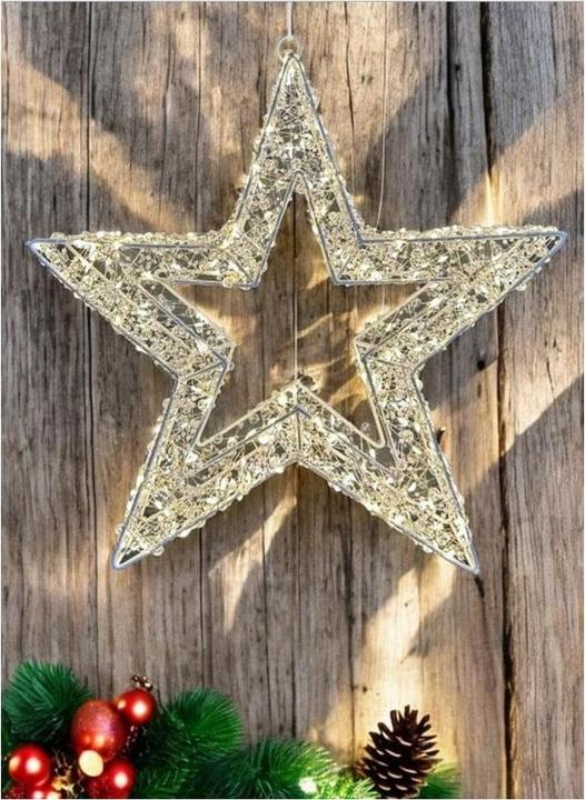 Image du produit Dameco LED Stern Weiss Outdoor, 8 cm x 38 cm x 38 cm