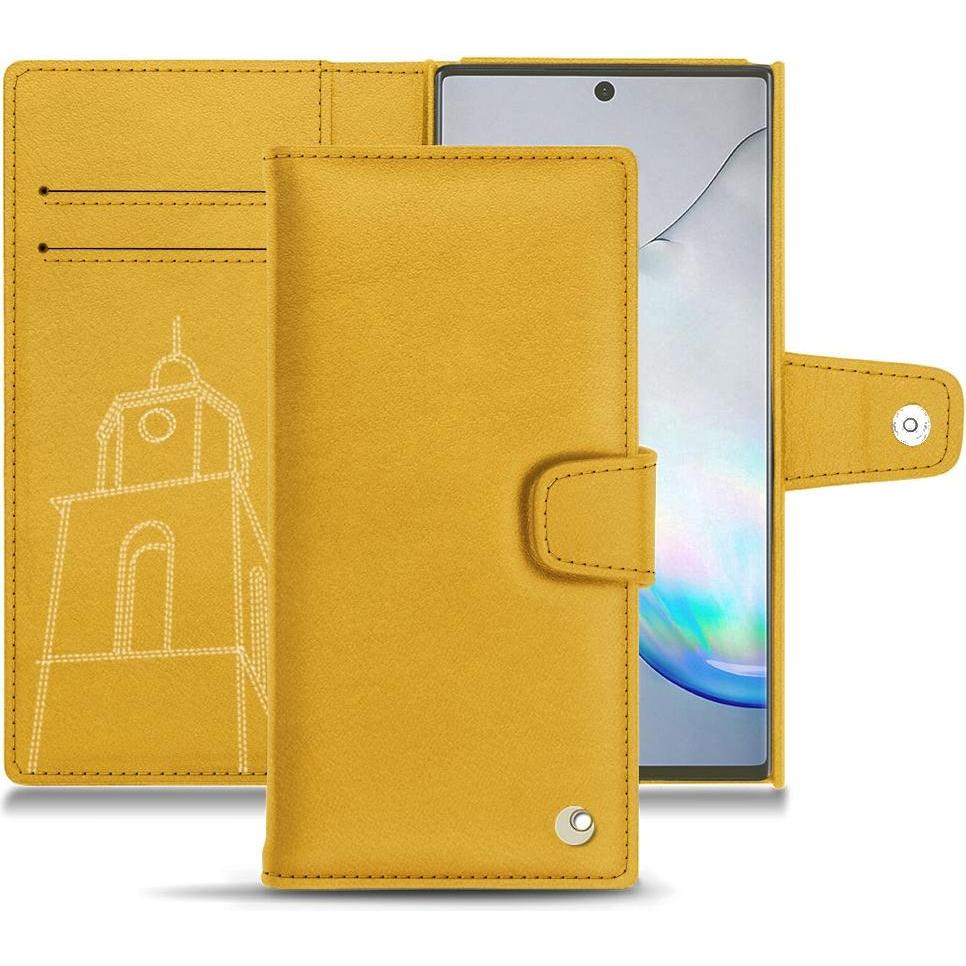 Noreve Lederschutzhülle Wallet (Samsung Galaxy Note 10+), Smartphone Hülle, Orange