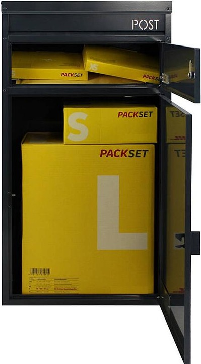 Produktbild SafePost 65 Briefkasten mit Paketfach anthrazit