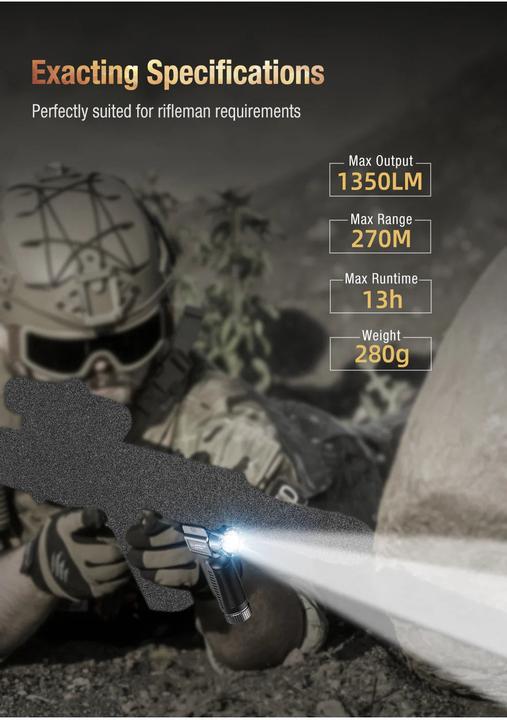 Actual product image Klarus Weapon lamp GL5, 1,200 lumen (13.90 cm, 1200 lm)