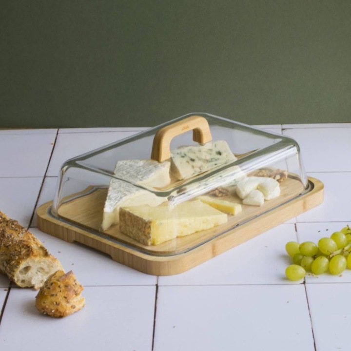 Image du produit Pebbly Boîte à fromage avec couvercle en verre