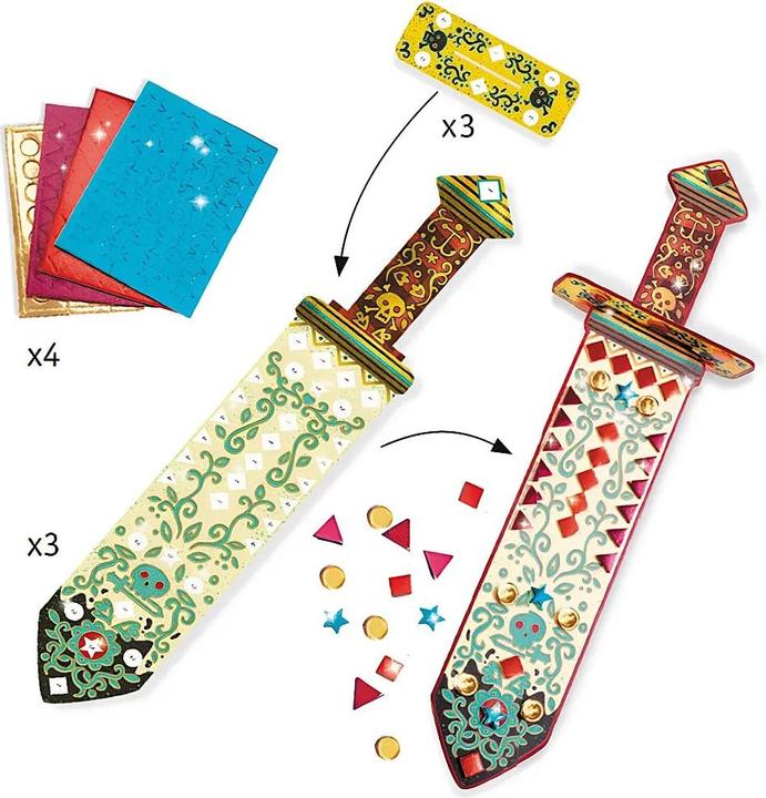 Immagine prodotto Djeco DIY - Spada dei pirati a mosaico