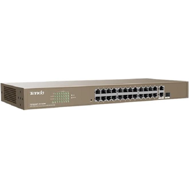 Tenda TEF1126P (24 Ports), Netzwerk Switch, Grau
