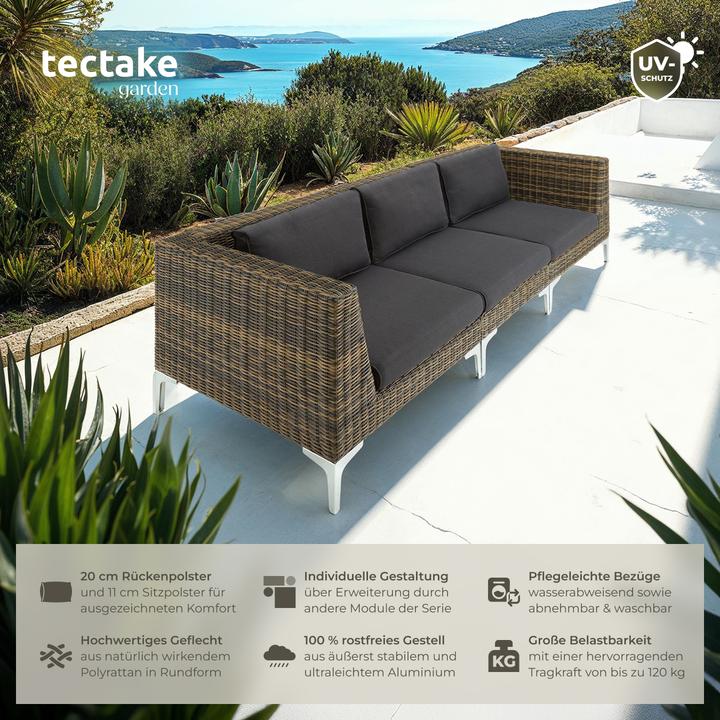 Image du produit tectake Ensemble modulable en rotin Villanova