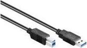 Produktbild Good Connections Anschlusskabel USB 3.0 Stecker A an Stecker B, schwarz, 1m, ® (1 m, USB 3.0)