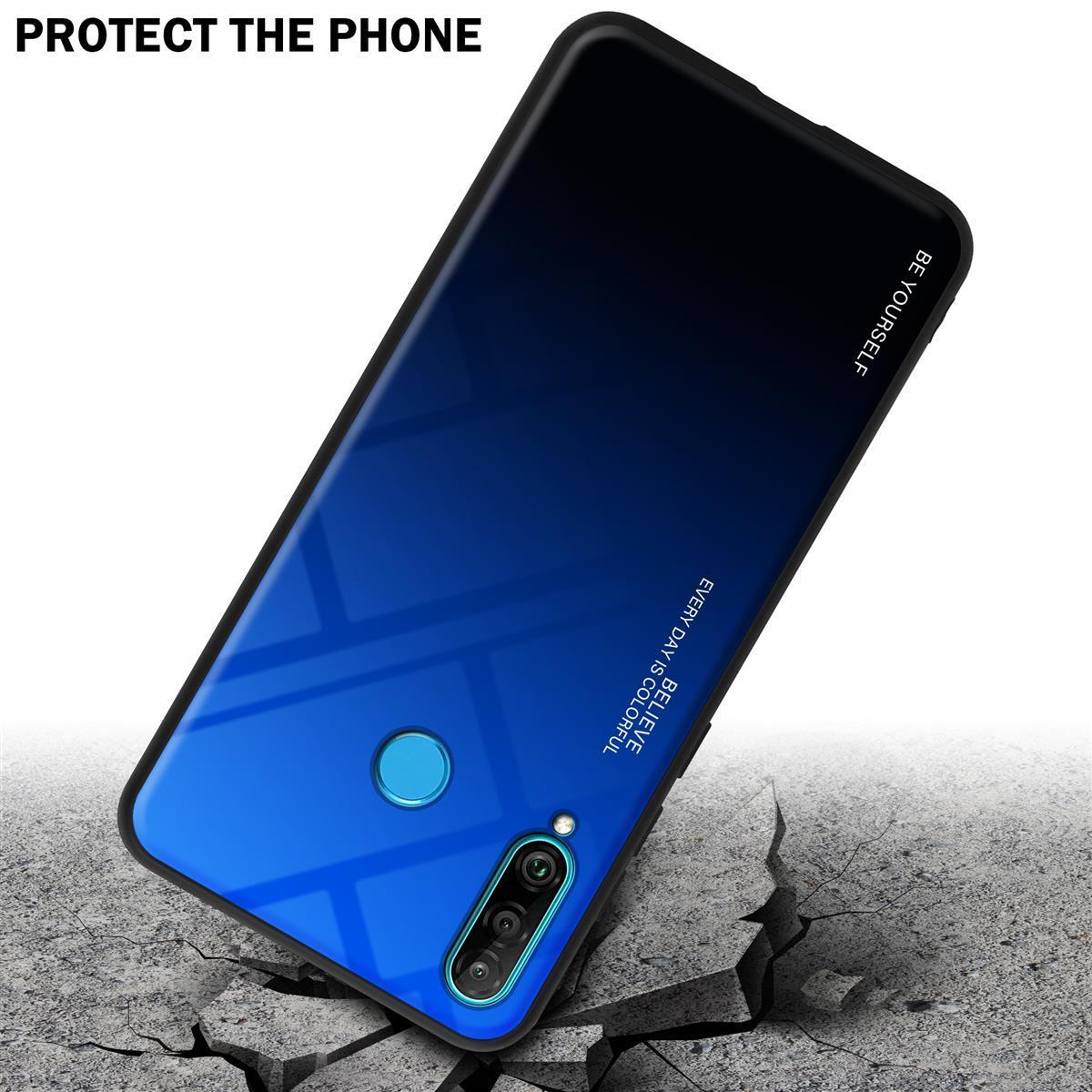 Thumbnail - Cadorabo TPU 2 Farben Glas Cover (Huawei P30 Lite), Smartphone Hülle, Schwarz