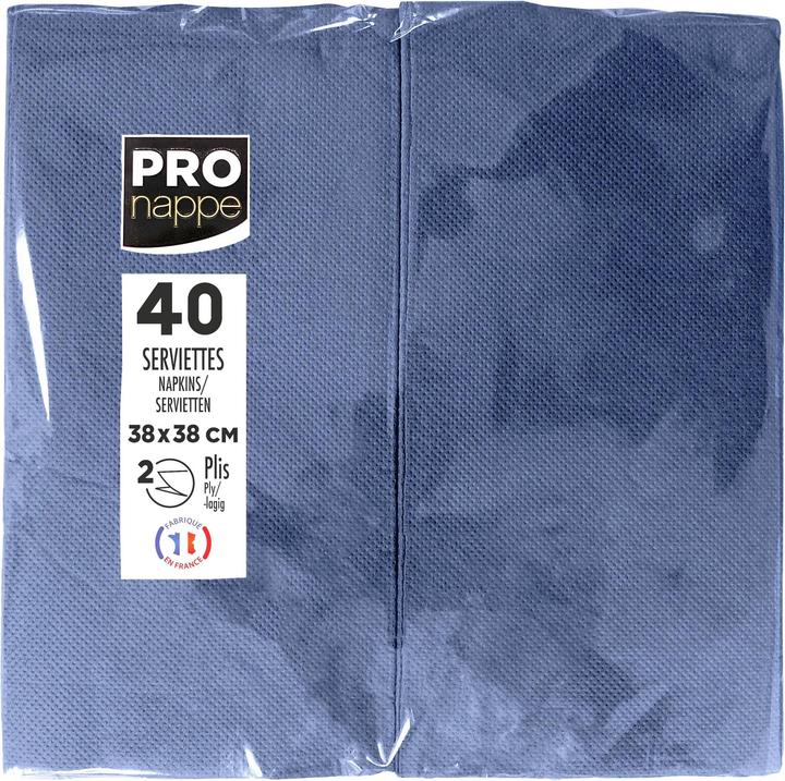 Immagine prodotto PROnappe Servietten marineblau 2-lagig 38,0 x 38,0 cm, 40 St. (40 pz., 38 x 38 cm)