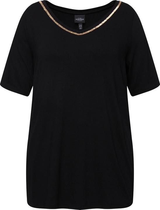 Produktbild Ulla Popken Shirt, A-Linie, verzierter V-Ausschnitt, Halbarm (46, 48)