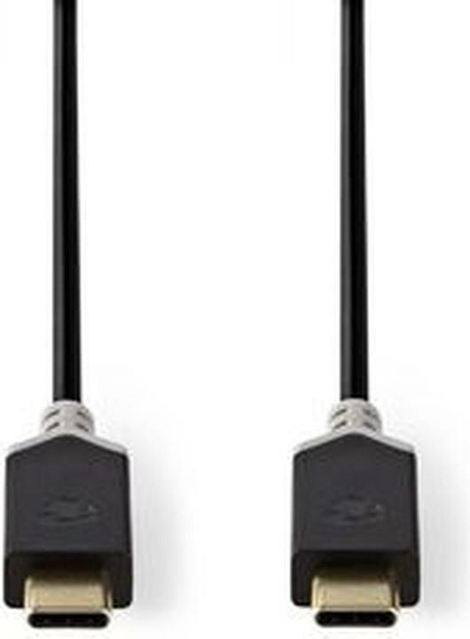 Actual product image Nedis USB cable | USB 3.2 Gen 2 | USB-C™ plug | USB-C™ plug | 10 Gbps | Gold-plated | 1.00 m | r (1 m, USB 3.2 Gen 2, 100 W)
