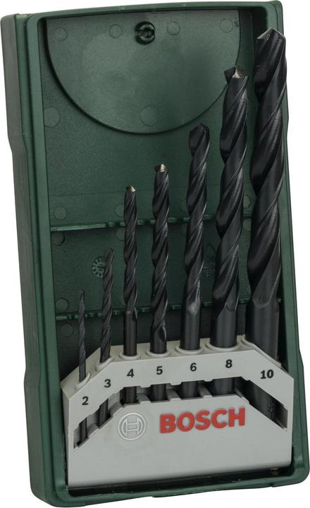 Actual product image Bosch Zubehör Mini-X-Line metal drill bit set, 7 pieces (10 mm, 4 mm, 8 mm, 5 mm, 6 mm, 2 mm, 3 mm)