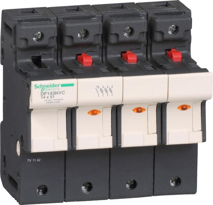 Produktbild Schneider Electric Fuseholder DIN rail 14x51mm 3pole + N (0.71 A)